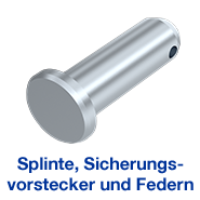 Splinte Sicherungsvorstecker und Federn
